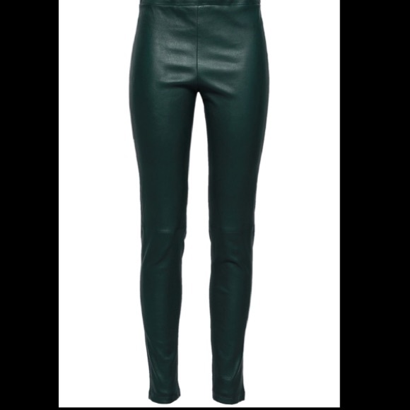 hunter green leather pants